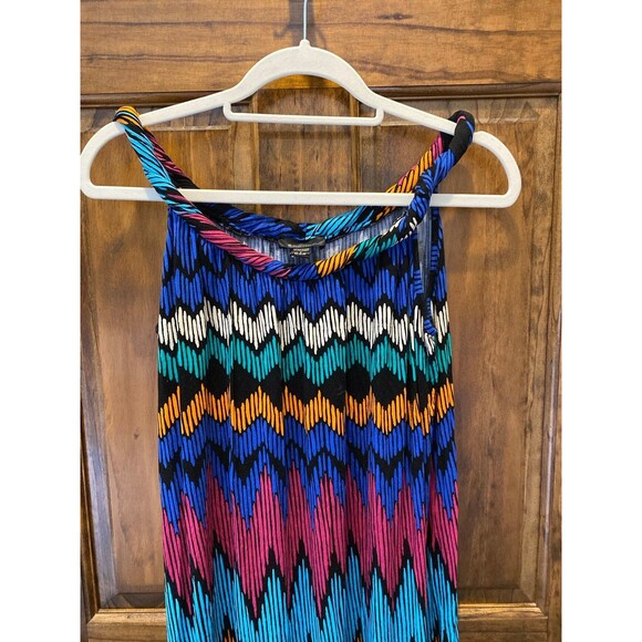 Spense Dress or Swimsuit Coverup Size Large Sleeveless Chevron Rainbow Pattern - Picture 2 of 10